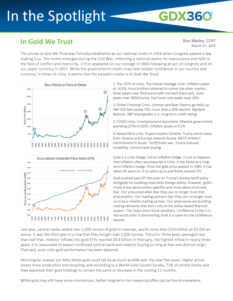 In The Spotlight: In Gold We Trust